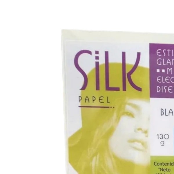 PAPEL SILK CTA. 130G. 1C. BLANCO PAQUETE C100H.